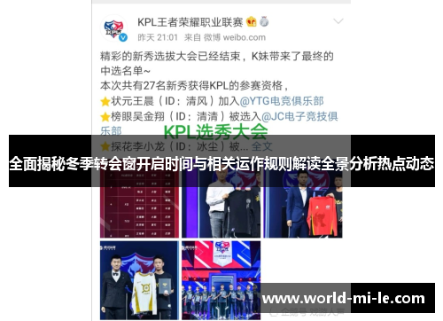 全面揭秘冬季转会窗开启时间与相关运作规则解读全景分析热点动态